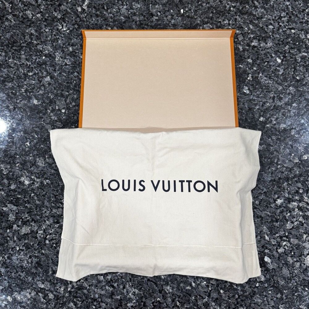 Louis Vuitton LV Orange Gift Storage w/ Dust Bag Empty Box "16 x 12 x 2.25"